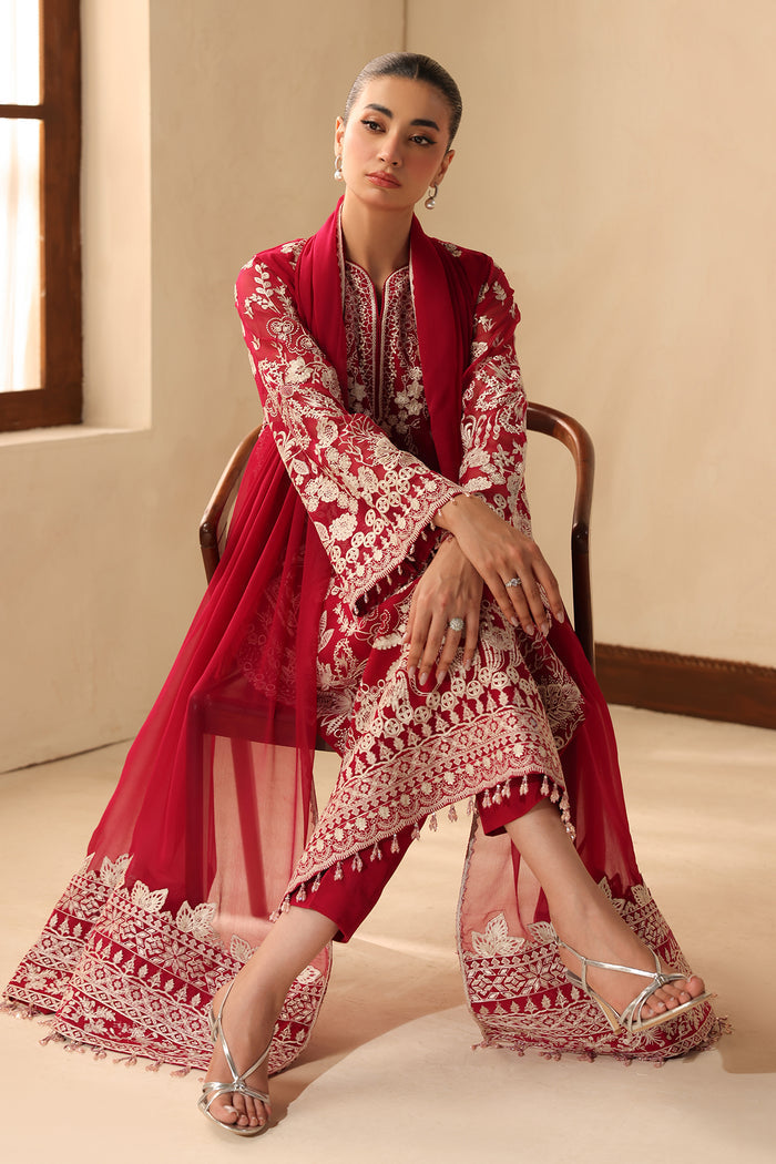 Baroque | Formals Collection | EMBROIDERED CHIFFON UF-4491 by Baroque - Designer Dress  - Type : Ladies Clothes - Available at Libayah - 100% Original 