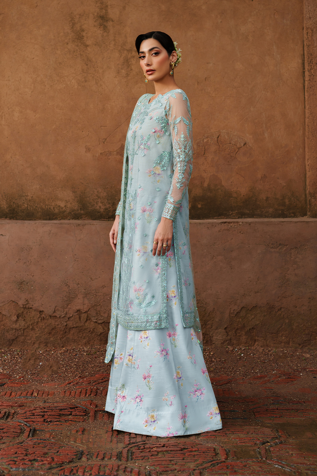 Iznik | Festive Formal | UE-535 Embroidered Net by Iznik - Designer Dress  - Type : Ladies Clothes - Available at Libayah - 100% Original 