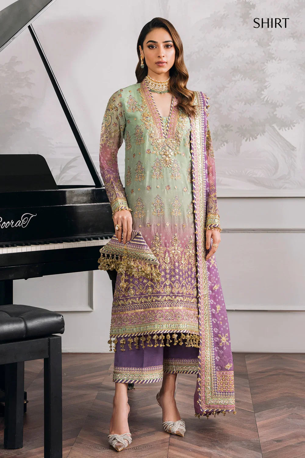 Baroque | Chantelle Embroidered Collection | CH12-08 by Baroque - Designer Dress - Type: Ladies Clothes - Available at Libayah - 100% Original