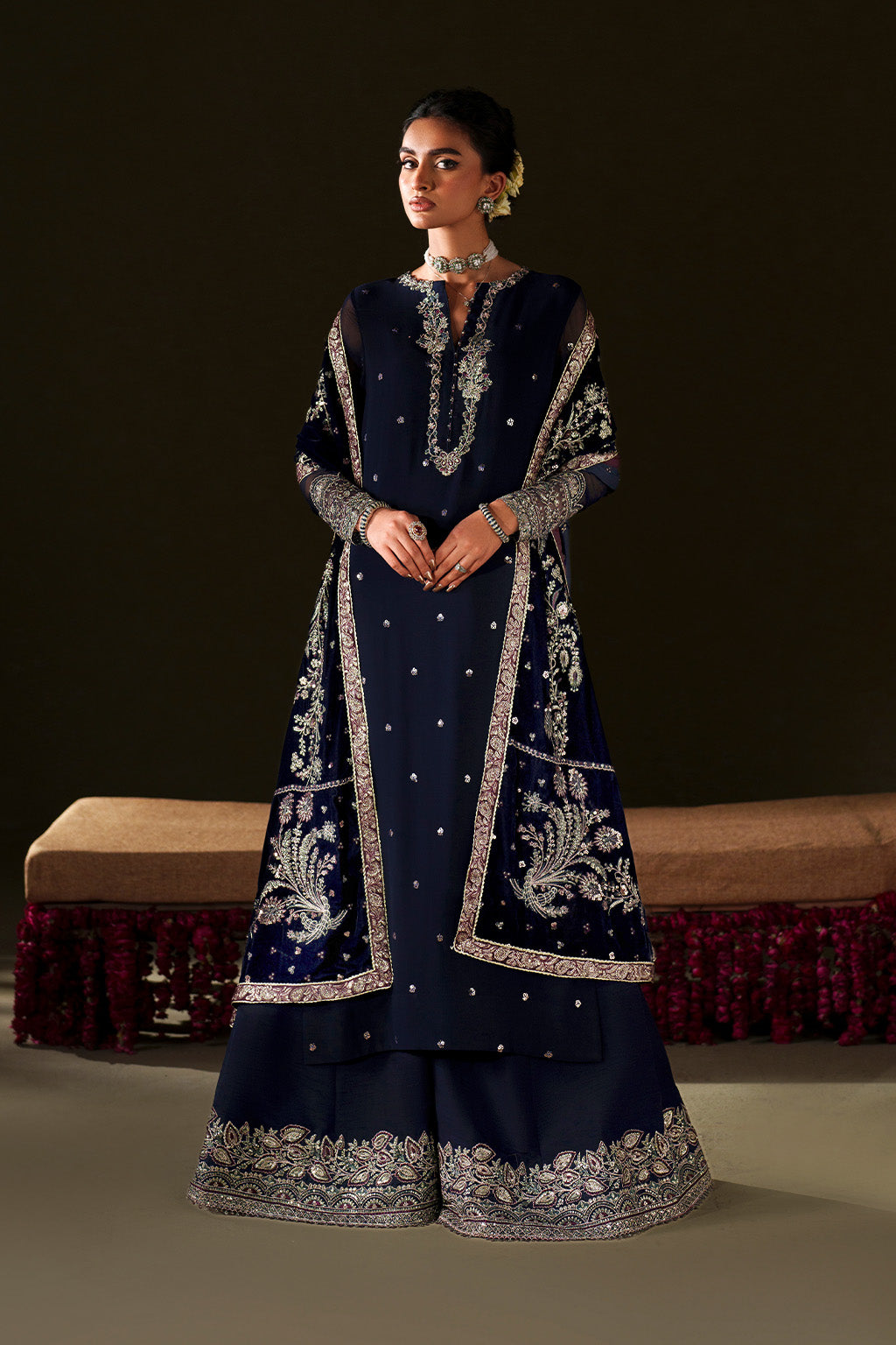 Iznik | Velvet 25 | IV-76 Embroidered Velvet by Iznik - Designer Dress - Type : Ladies Clothes - Available at Libayah - 100% Original 