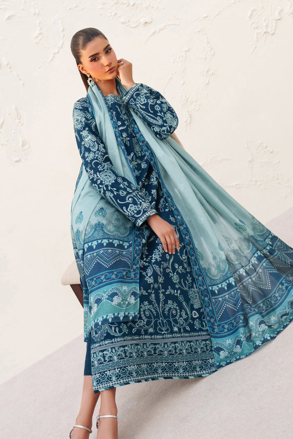 Baroque | Formals Collection | EMBROIDERED RAW SILK UF-4384 by Baroque - Designer Dress  - Type : Ladies Clothes - Available at Libayah - 100% Original 