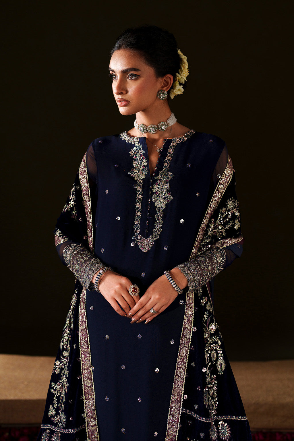 Iznik | Velvet 25 | IV-76 Embroidered Velvet by Iznik - Designer Dress - Type : Ladies Clothes - Available at Libayah - 100% Original 