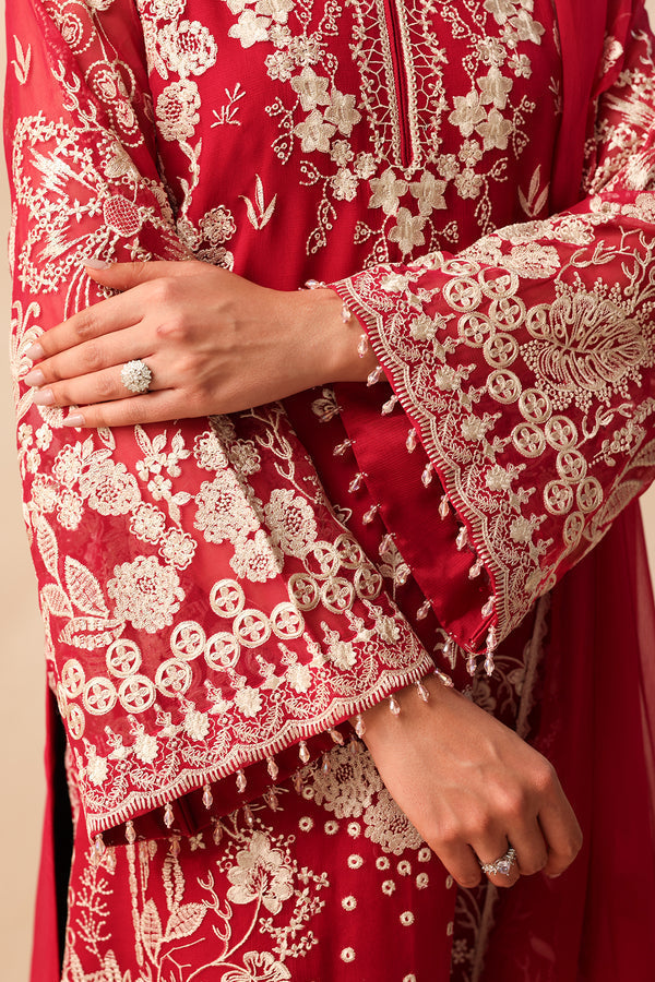 Baroque | Formals Collection | EMBROIDERED CHIFFON UF-4491 by Baroque - Designer Dress  - Type : Ladies Clothes - Available at Libayah - 100% Original 