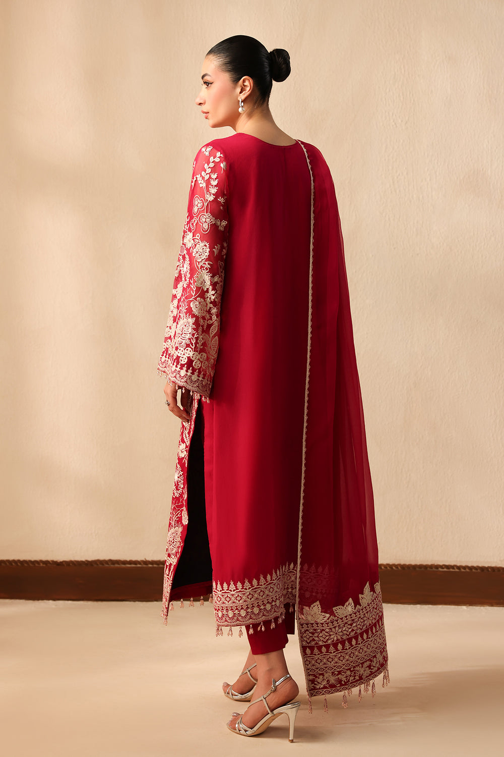 Baroque | Formals Collection | EMBROIDERED CHIFFON UF-4491 by Baroque - Designer Dress  - Type : Ladies Clothes - Available at Libayah - 100% Original 