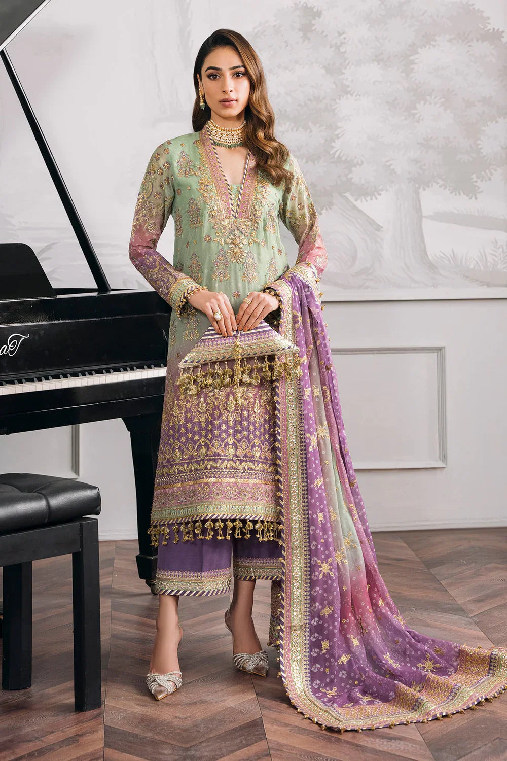 Baroque | Chantelle Embroidered Collection | CH12-08 by Baroque - Designer Dress - Type: Ladies Clothes - Available at Libayah - 100% Original