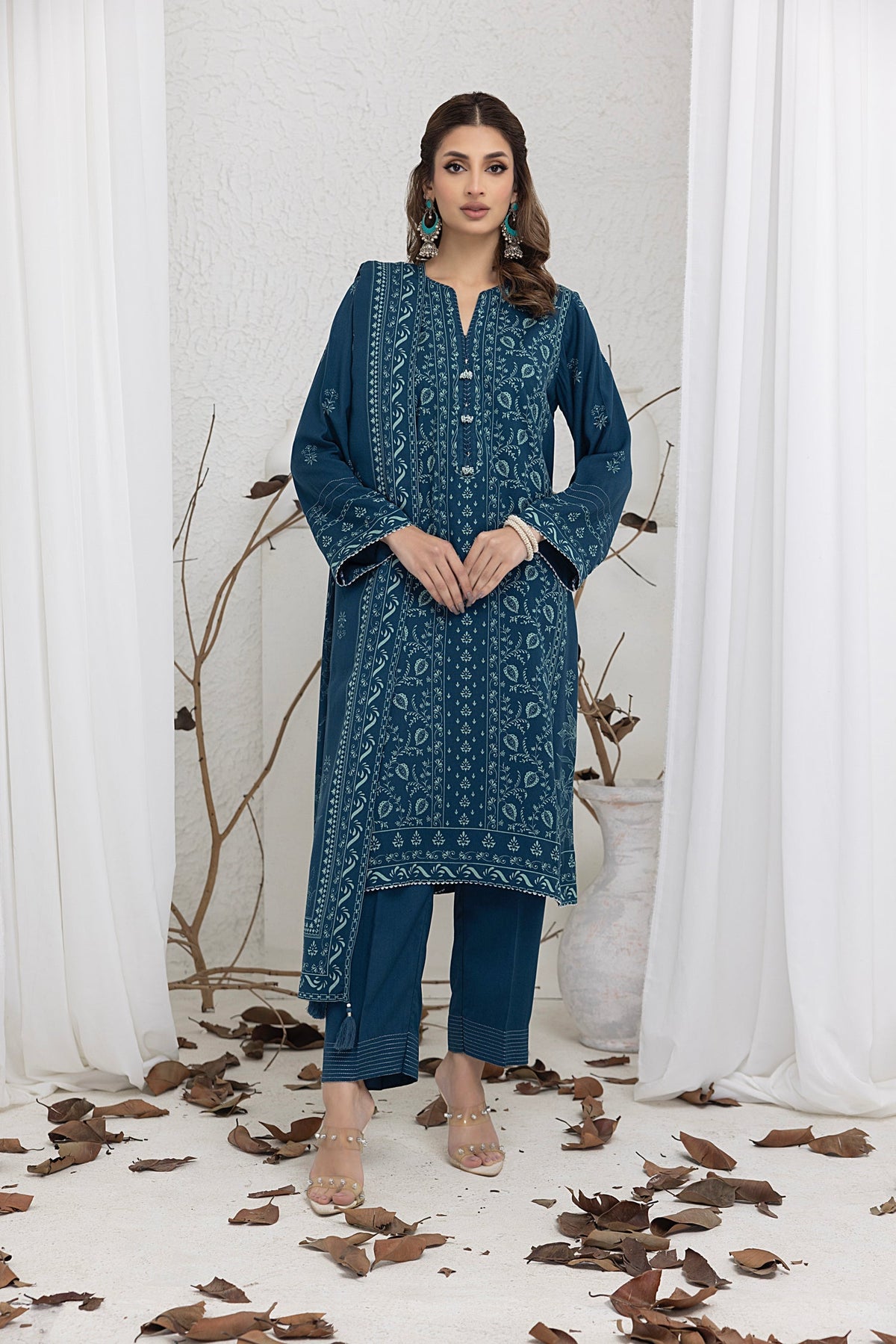 LSM | Embroidered and Printed Lawn | LG-IZ-0257-A by LSM - Designer Dress - Type: Ladies Clothes - Available at Libayah - 100% Original