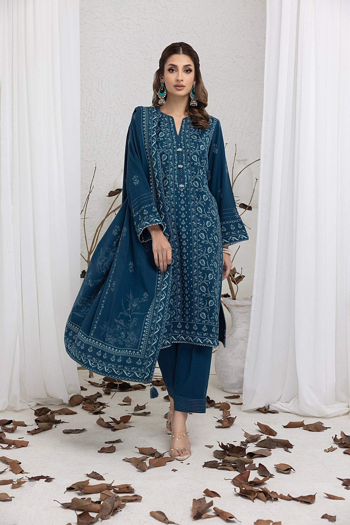 LSM | Embroidered and Printed Lawn | LG-IZ-0257-A by LSM - Designer Dress - Type: Ladies Clothes - Available at Libayah - 100% Original