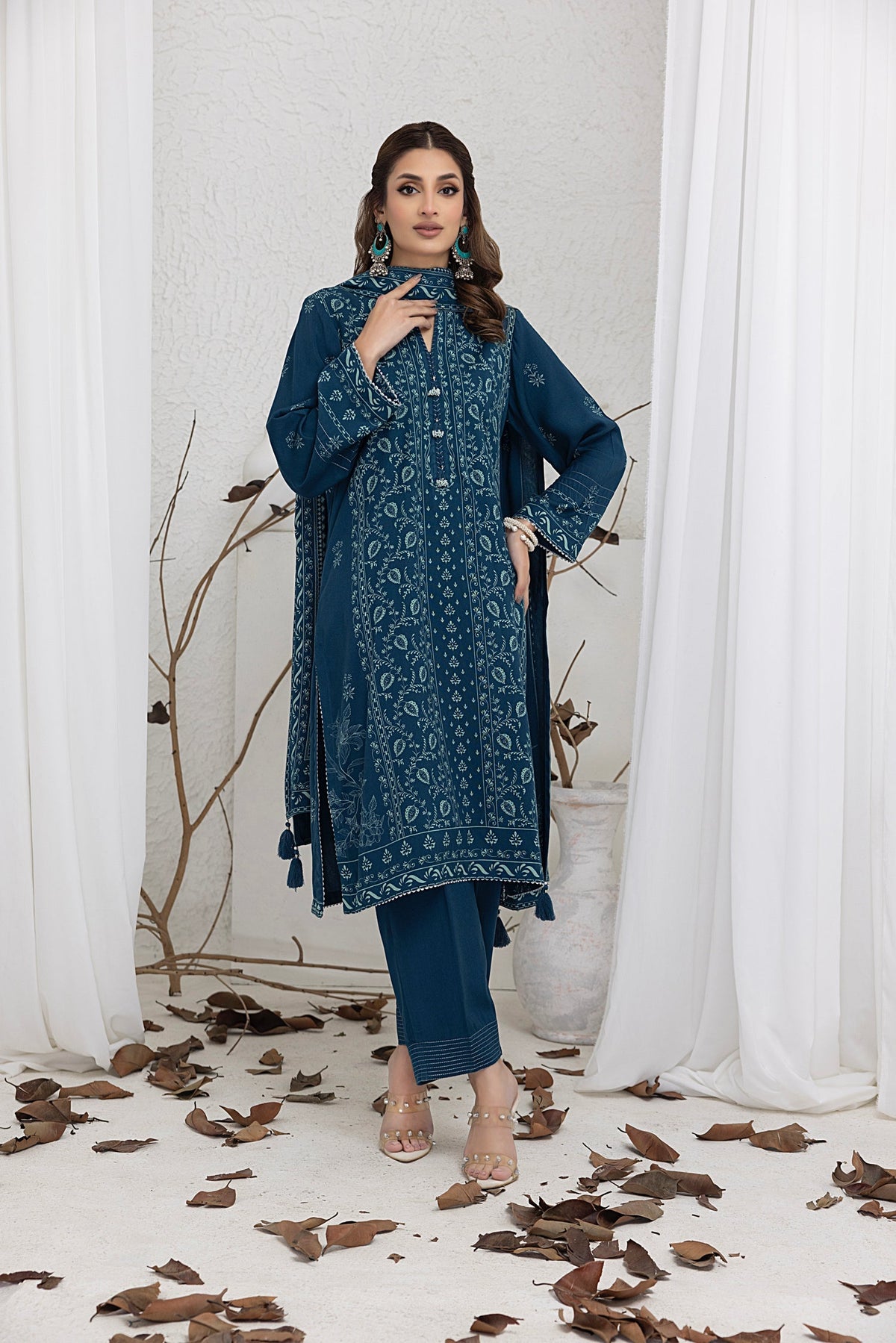 LSM | Embroidered and Printed Lawn | LG-IZ-0257-A by LSM - Designer Dress - Type: Ladies Clothes - Available at Libayah - 100% Original