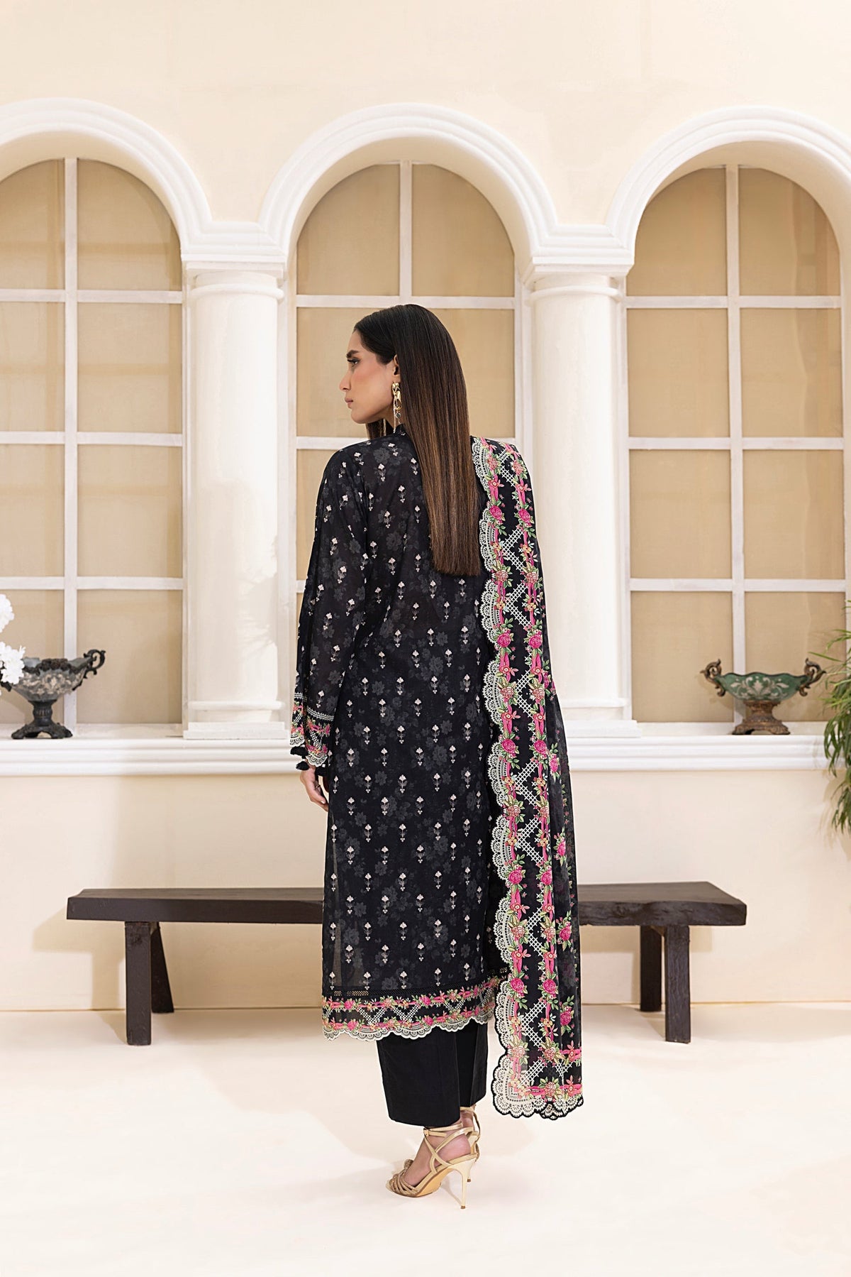 LSM | Embroidered and Printed Lawn | LG-MM-0220 by LSM - Designer Dress - Type: Ladies Clothes - Available at Libayah - 100% Original