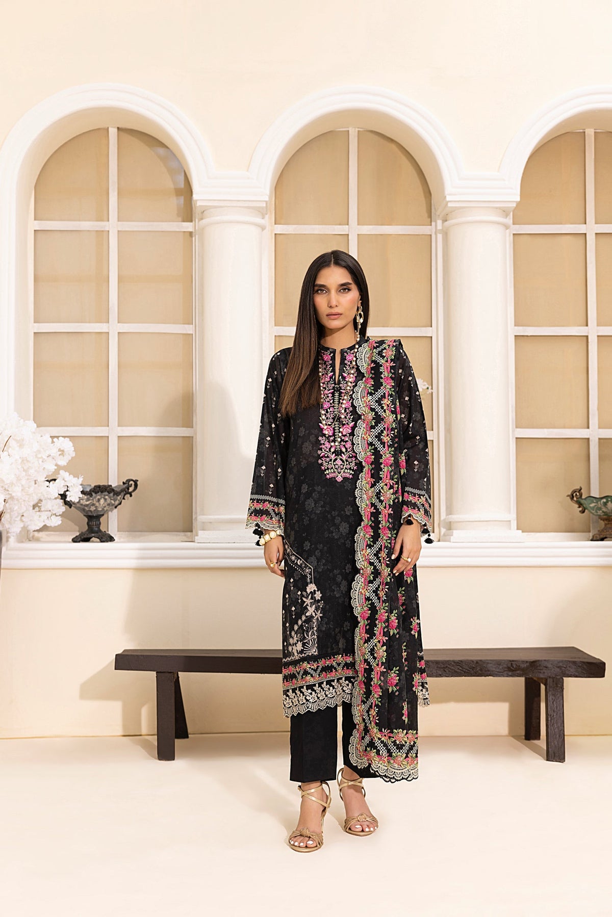LSM | Embroidered and Printed Lawn | LG-MM-0220 by LSM - Designer Dress - Type: Ladies Clothes - Available at Libayah - 100% Original