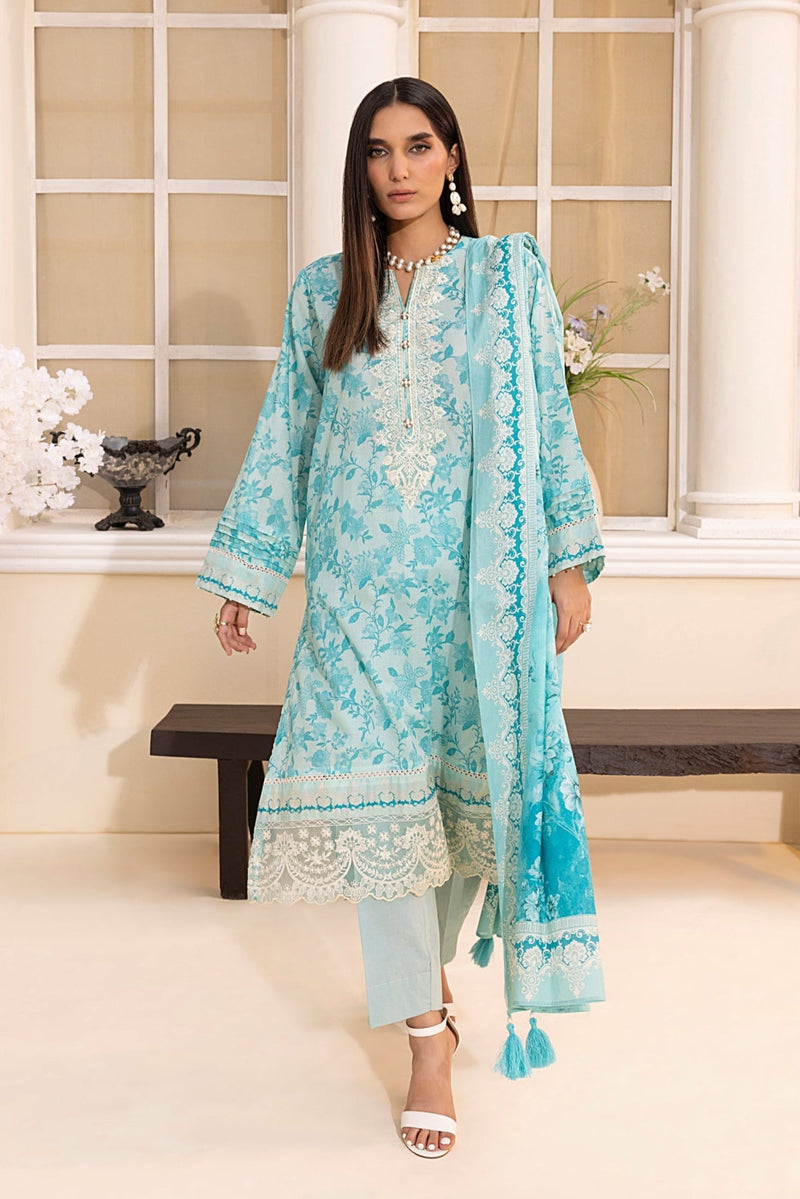 LSM | Embroidered and Printed Lawn | LG-MM-0221 by LSM - Designer Dress - Type: Ladies Clothes - Available at Libayah - 100% Original