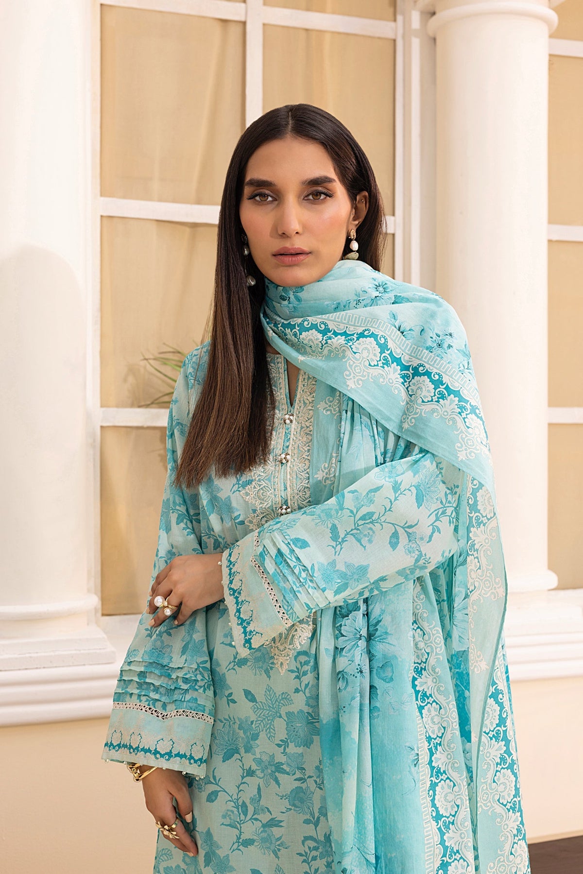 LSM | Embroidered and Printed Lawn | LG-MM-0221 by LSM - Designer Dress - Type: Ladies Clothes - Available at Libayah - 100% Original