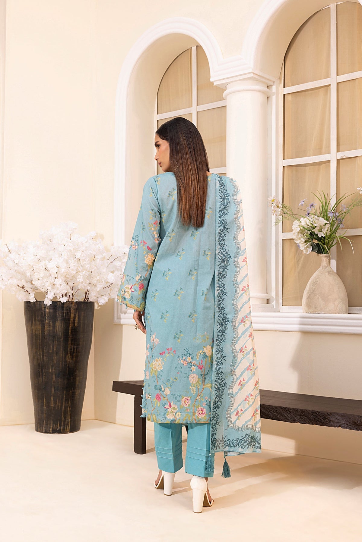LSM | Embroidered and Printed Lawn | LG-MM-0222 by LSM - Designer Dress - Type: Ladies Clothes - Available at Libayah - 100% Original