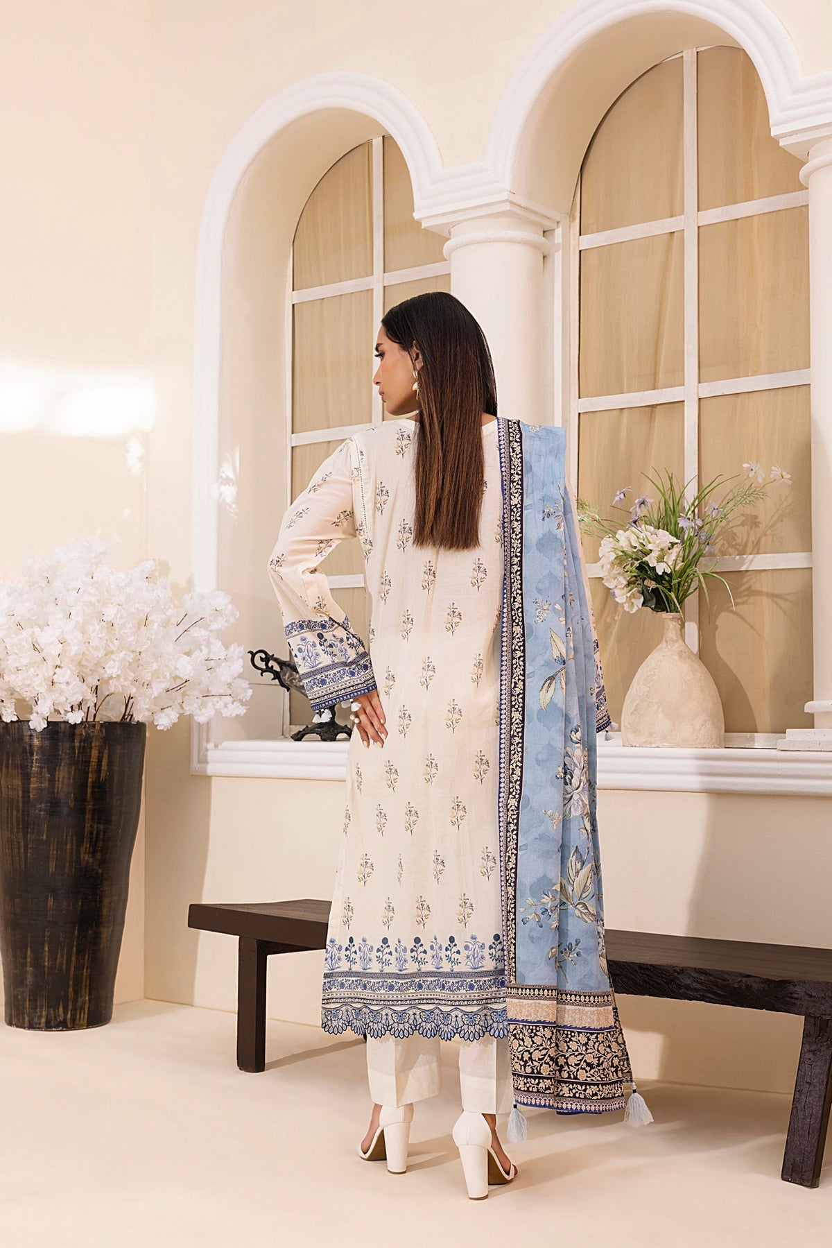 LSM | Embroidered and Printed Lawn | LG-MM-0223 by LSM - Designer Dress - Type: Ladies Clothes - Available at Libayah - 100% Original