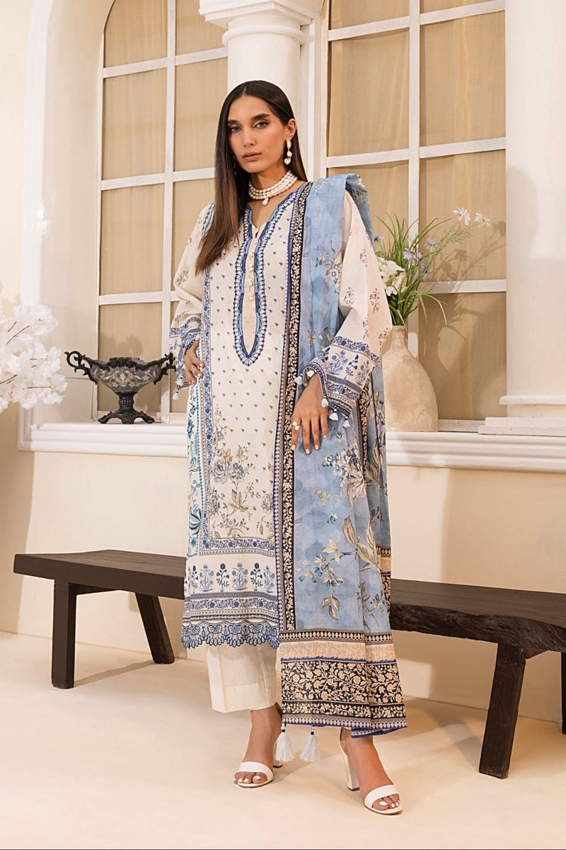 LSM | Embroidered and Printed Lawn | LG-MM-0223 by LSM - Designer Dress - Type: Ladies Clothes - Available at Libayah - 100% Original