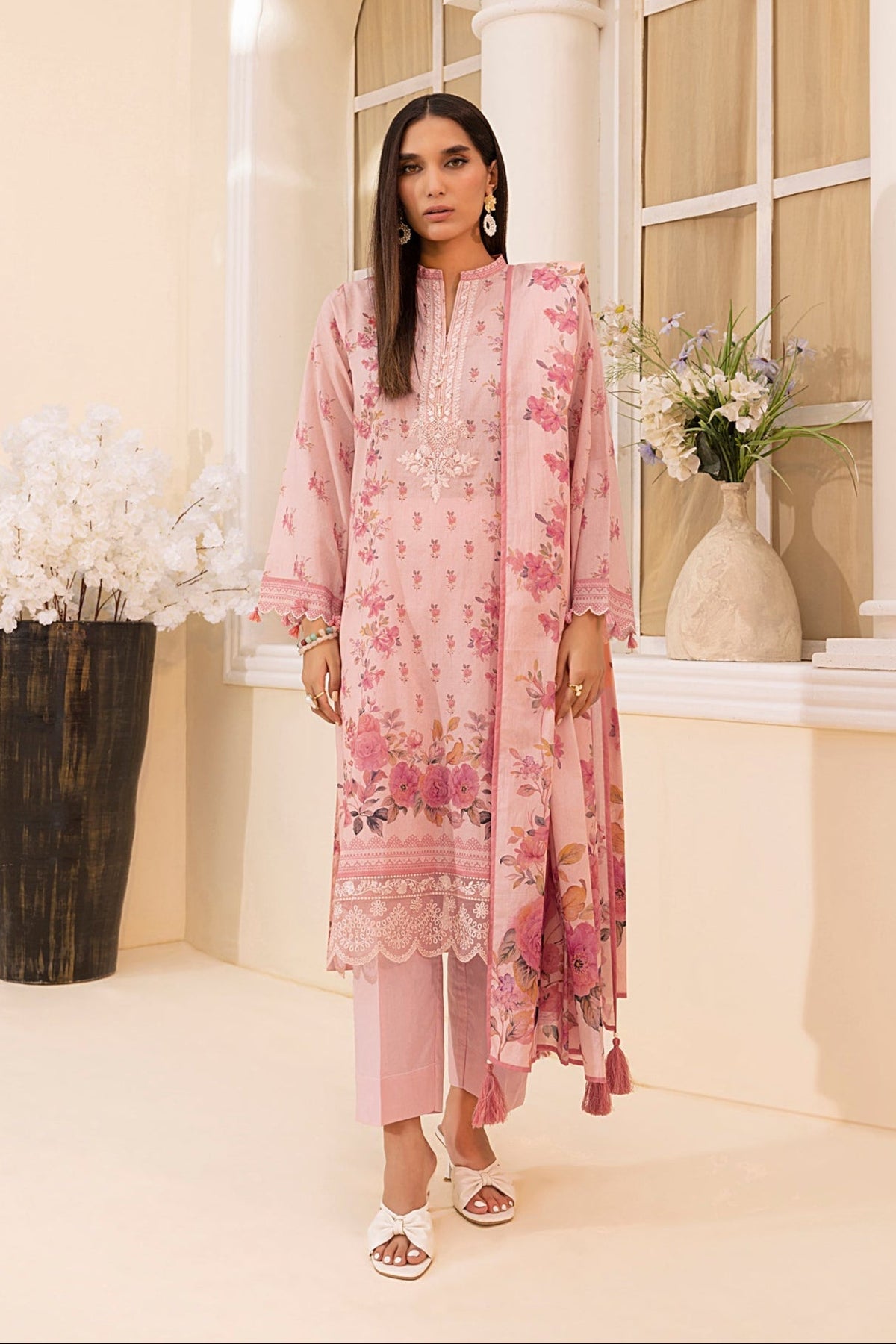LSM | Embroidered and Printed Lawn | LG-MM-0224 by LSM - Designer Dress - Type: Ladies Clothes - Available at Libayah - 100% Original