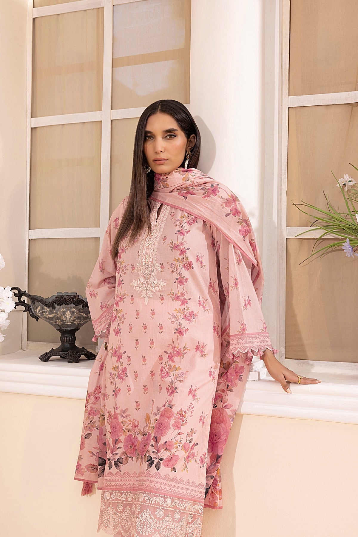 LSM | Embroidered and Printed Lawn | LG-MM-0224 by LSM - Designer Dress - Type: Ladies Clothes - Available at Libayah - 100% Original