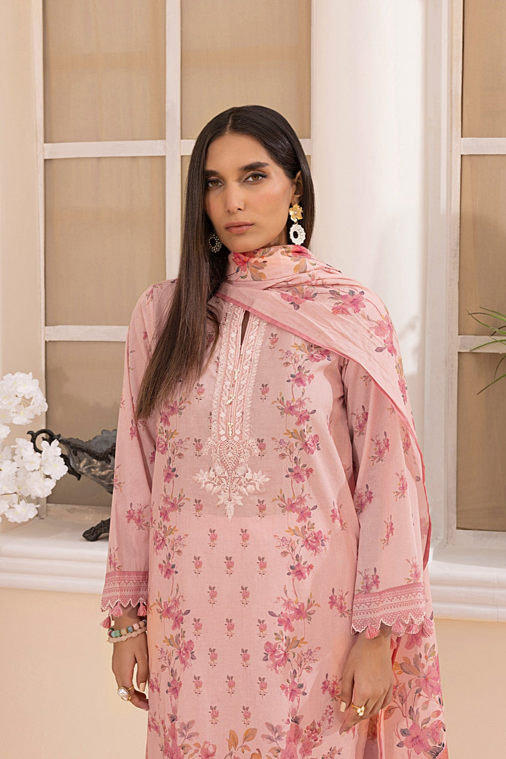 LSM | Embroidered and Printed Lawn | LG-MM-0224 by LSM - Designer Dress - Type: Ladies Clothes - Available at Libayah - 100% Original