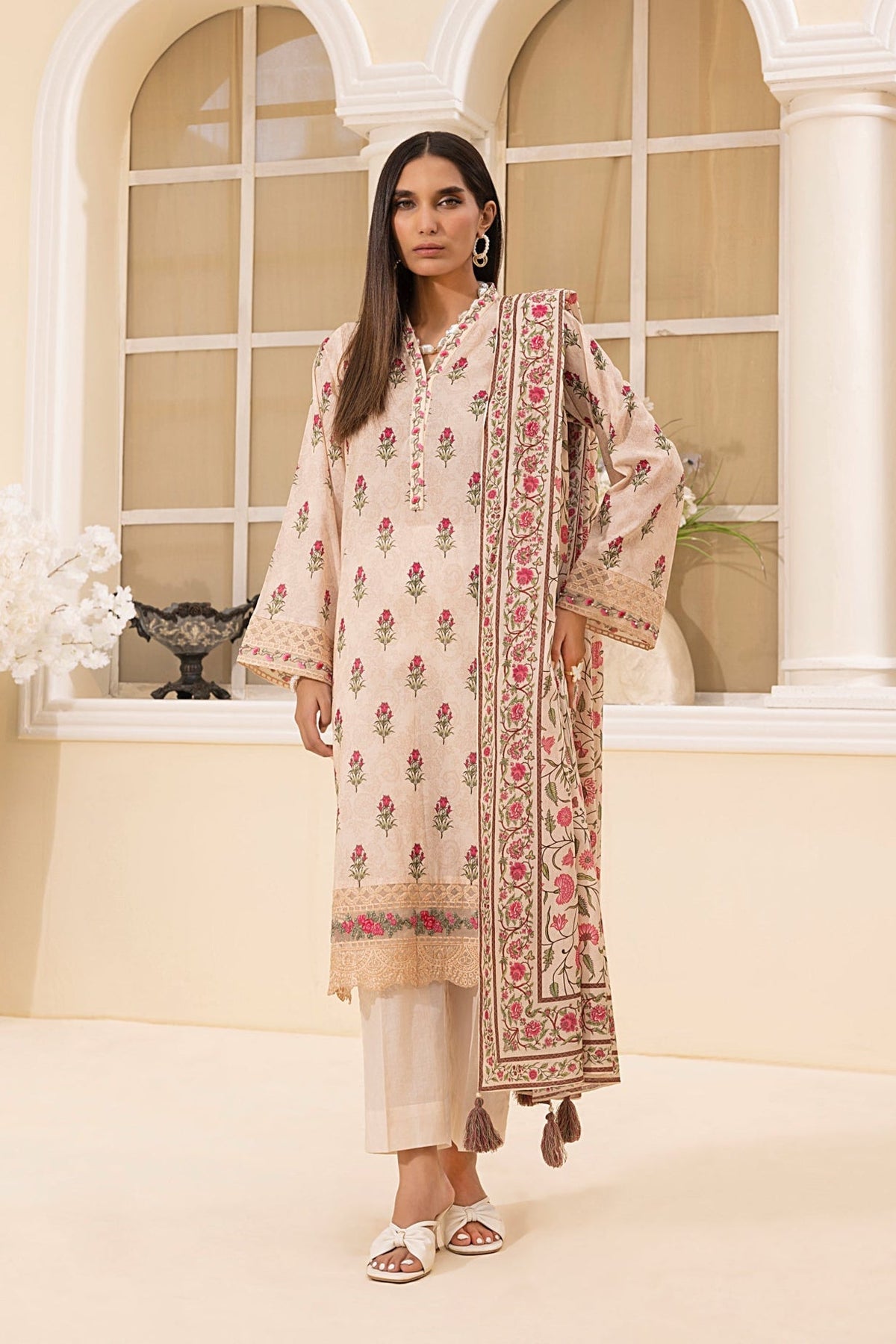 LSM | Embroidered and Printed Lawn | LG-MM-0225 by LSM - Designer Dress - Type: Ladies Clothes - Available at Libayah - 100% Original