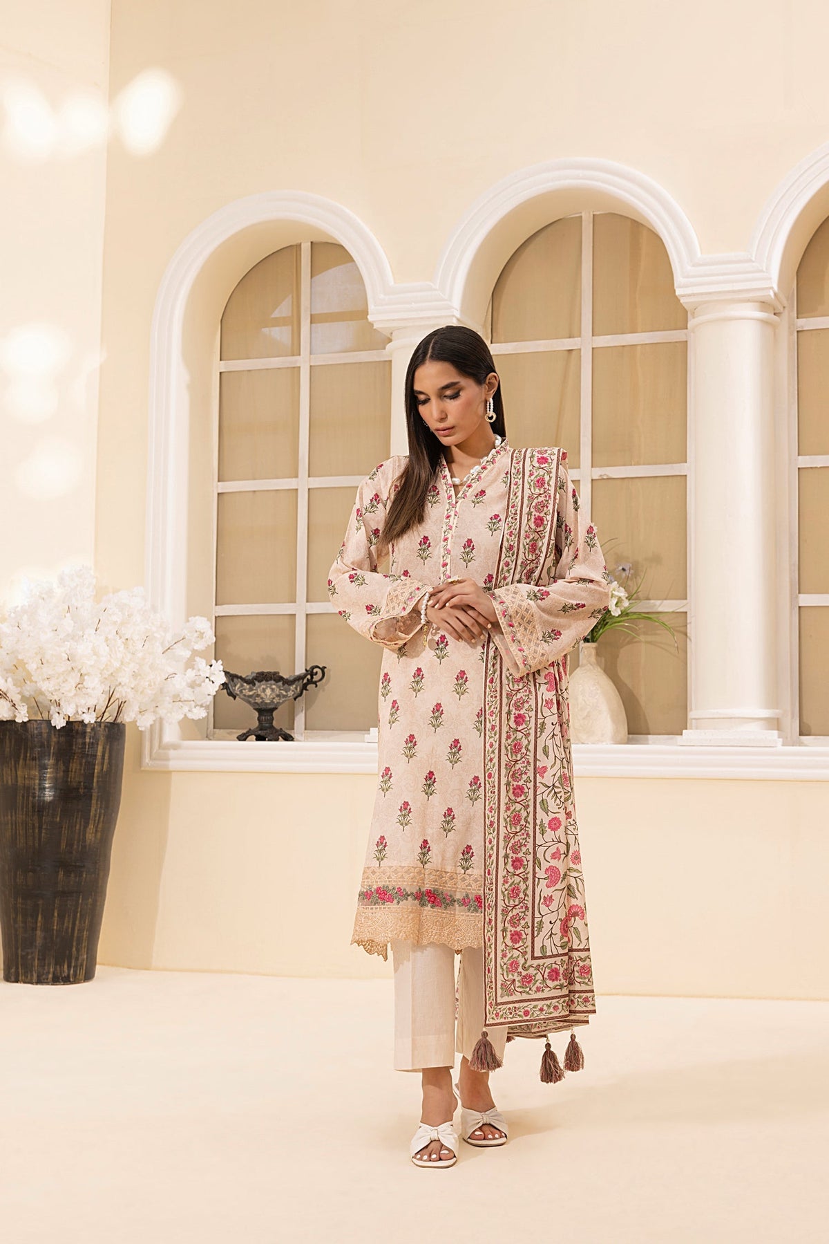 LSM | Embroidered and Printed Lawn | LG-MM-0225 by LSM - Designer Dress - Type: Ladies Clothes - Available at Libayah - 100% Original