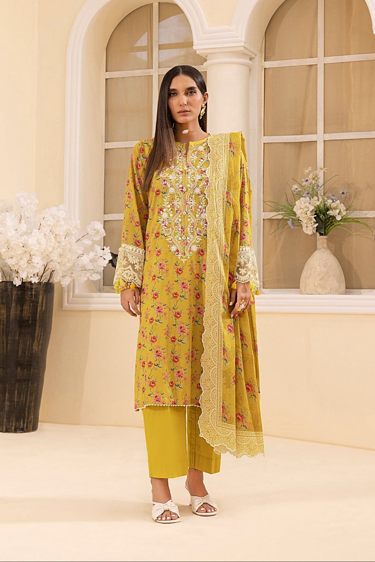 LSM | Embroidered and Printed Lawn | LG-MM-0226 by LSM - Designer Dress - Type: Ladies Clothes - Available at Libayah - 100% Original