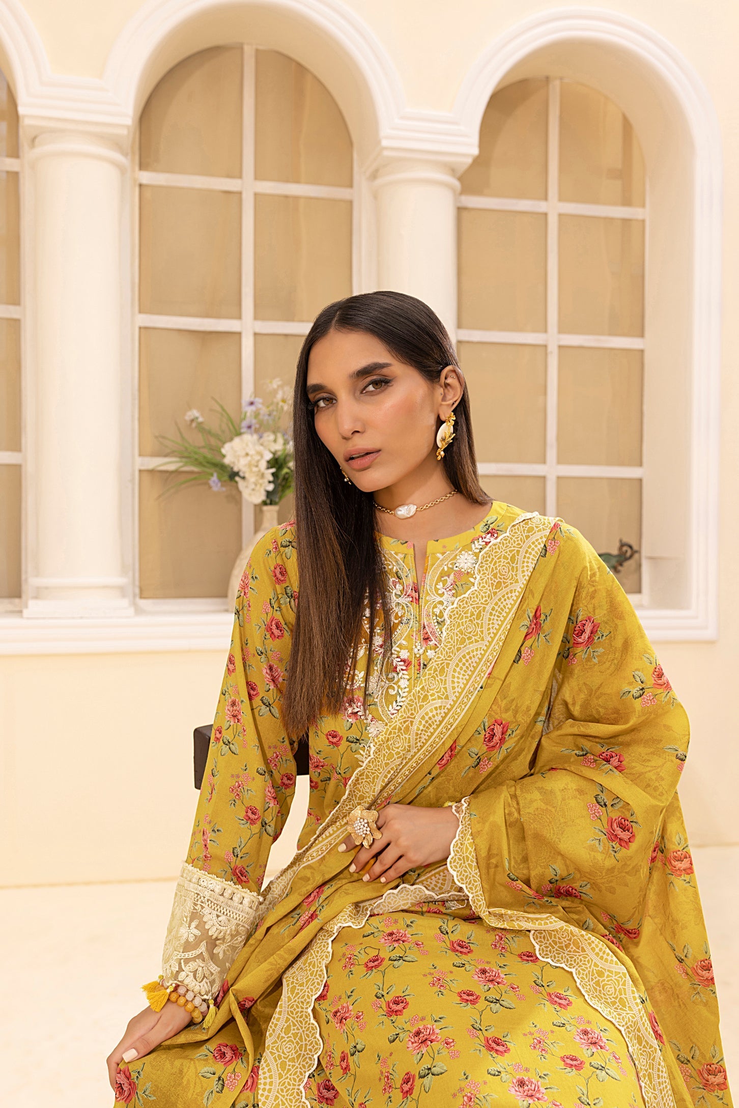LSM | Embroidered and Printed Lawn | LG-MM-0226 by LSM - Designer Dress - Type: Ladies Clothes - Available at Libayah - 100% Original