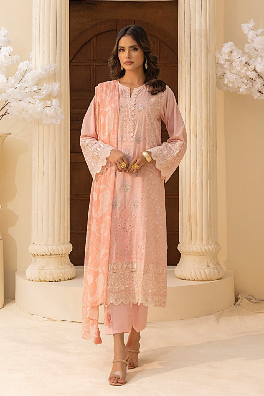 LSM | Embroidered and Printed Lawn | LG-IZ-0201 by LSM - Designer Dress - Type: Ladies Clothes - Available at Libayah - 100% Original