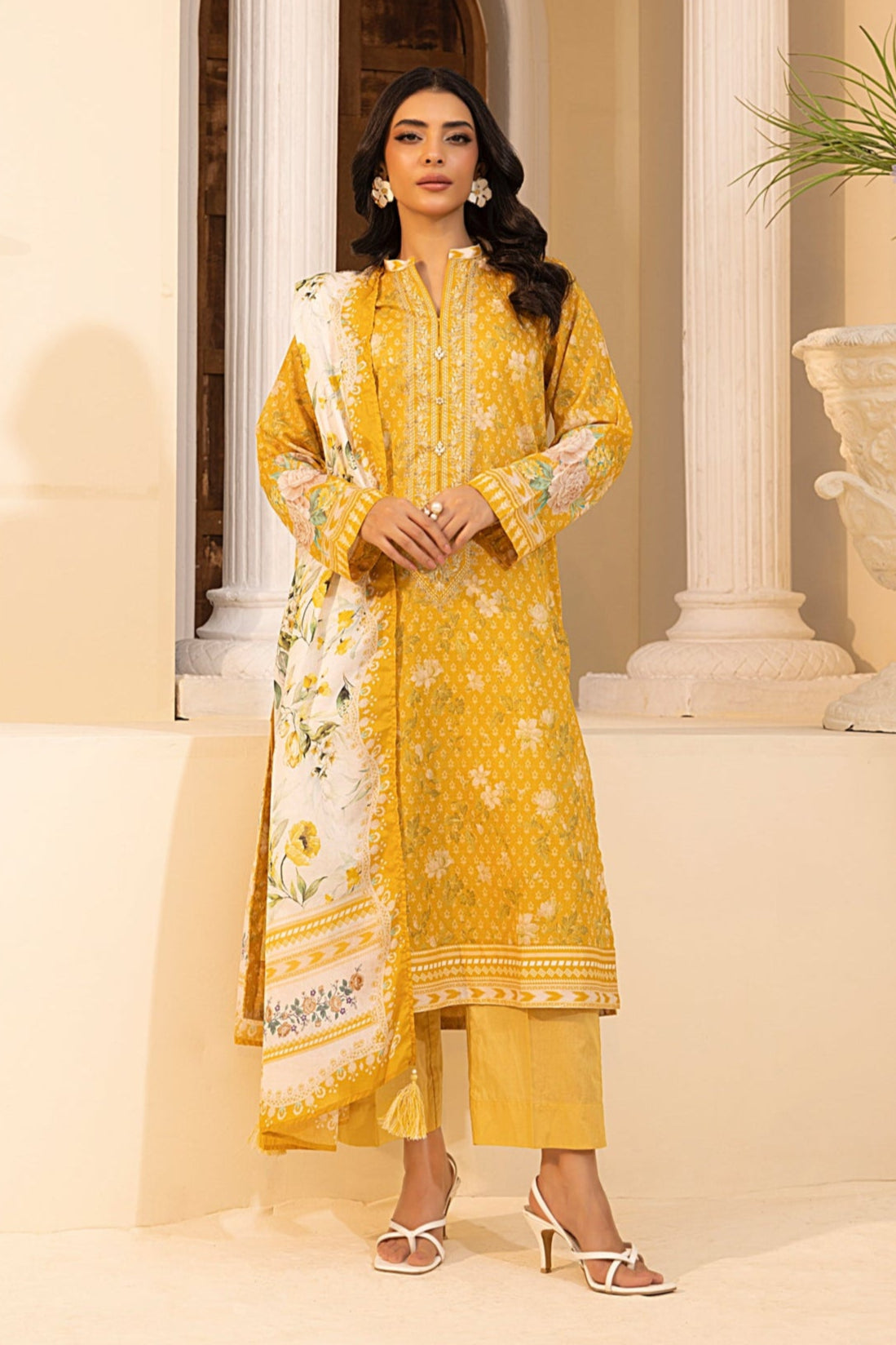 LSM | Embroidered and Printed Lawn | LG-MM-0241 by LSM - Designer Dress - Type: Ladies Clothes - Available at Libayah - 100% Original
