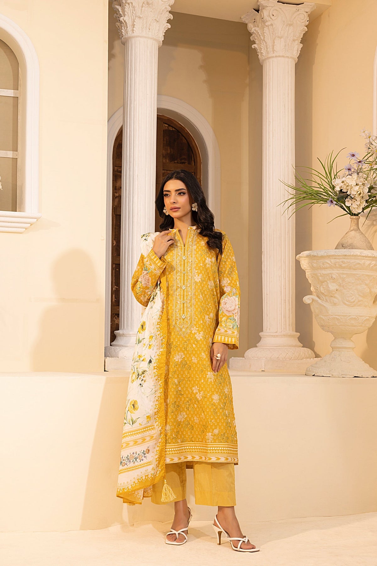 LSM | Embroidered and Printed Lawn | LG-MM-0241 by LSM - Designer Dress - Type: Ladies Clothes - Available at Libayah - 100% Original