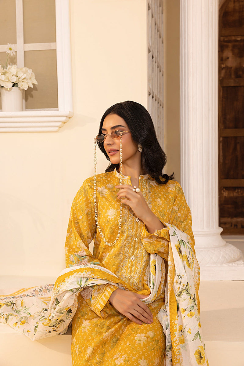 LSM | Embroidered and Printed Lawn | LG-MM-0241 by LSM - Designer Dress - Type: Ladies Clothes - Available at Libayah - 100% Original