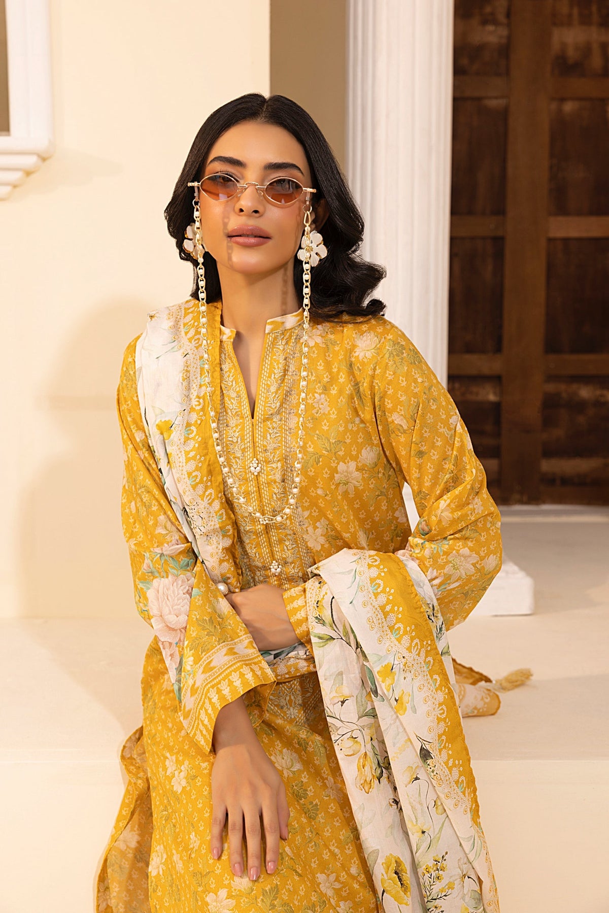 LSM | Embroidered and Printed Lawn | LG-MM-0241 by LSM - Designer Dress - Type: Ladies Clothes - Available at Libayah - 100% Original