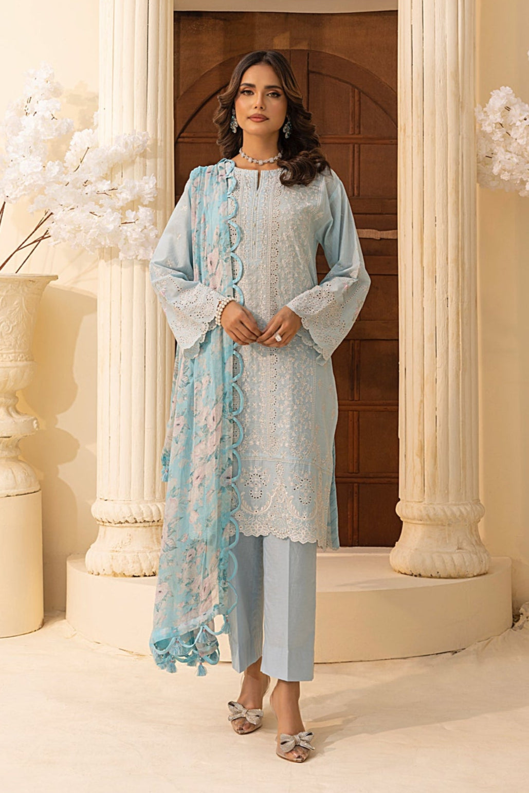 LSM | Embroidered and Printed Lawn | LG-IZ-0200 by LSM - Designer Dress - Type: Ladies Clothes - Available at Libayah - 100% Original