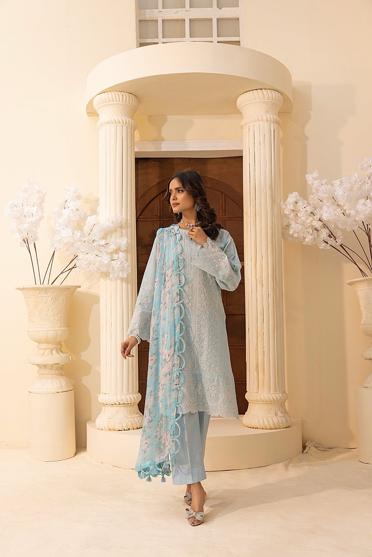 LSM | Embroidered and Printed Lawn | LG-IZ-0200 by LSM - Designer Dress - Type: Ladies Clothes - Available at Libayah - 100% Original