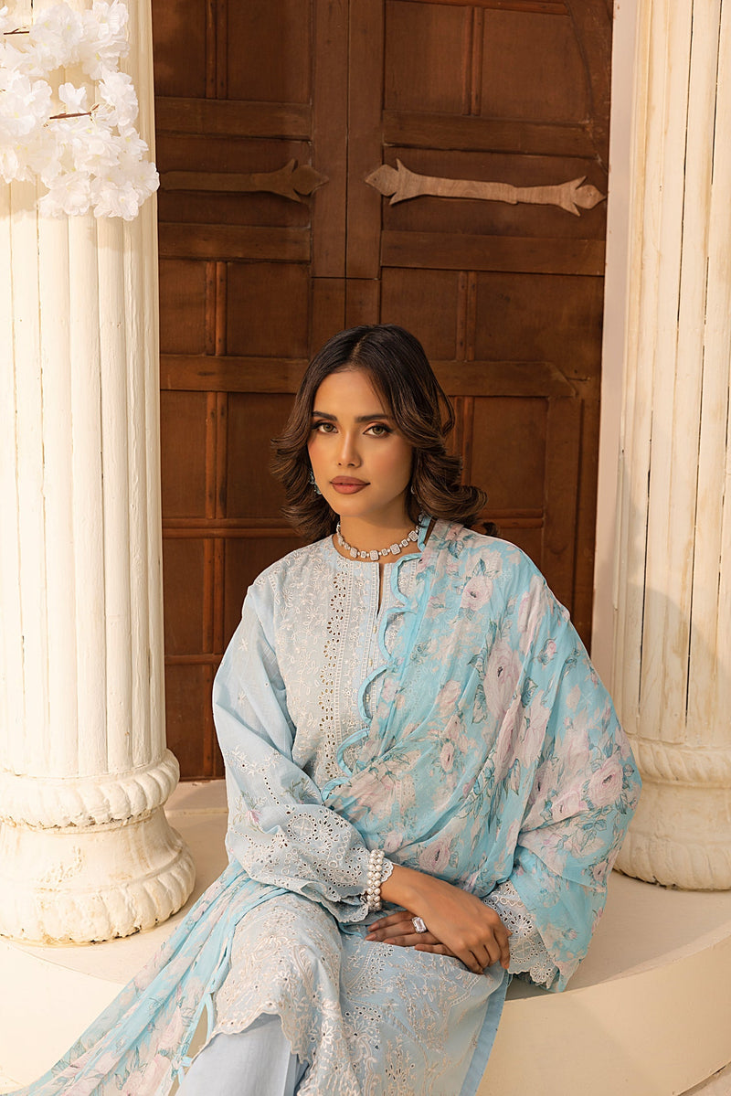 LSM | Embroidered and Printed Lawn | LG-IZ-0200 by LSM - Designer Dress - Type: Ladies Clothes - Available at Libayah - 100% Original