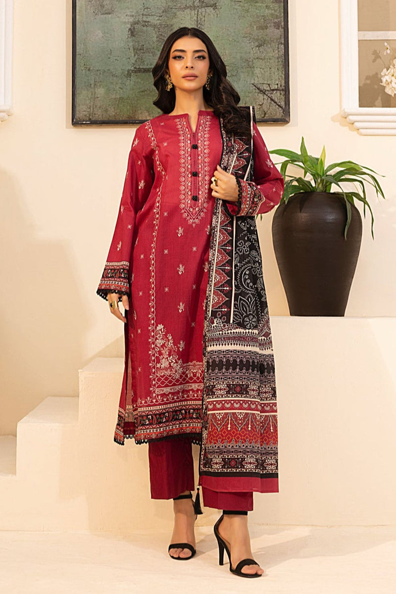 LSM | Embroidered and Printed Lawn | LG-MM-0242 by LSM - Designer Dress - Type: Ladies Clothes - Available at Libayah - 100% Original