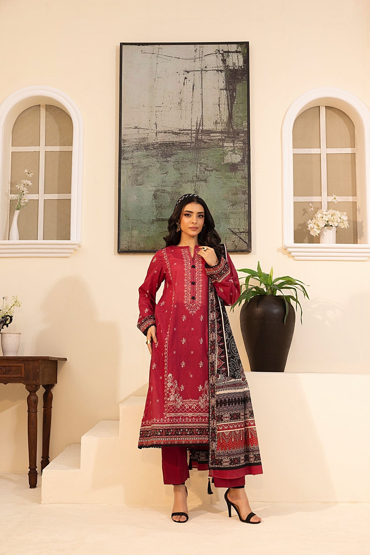 LSM | Embroidered and Printed Lawn | LG-MM-0242 by LSM - Designer Dress - Type: Ladies Clothes - Available at Libayah - 100% Original