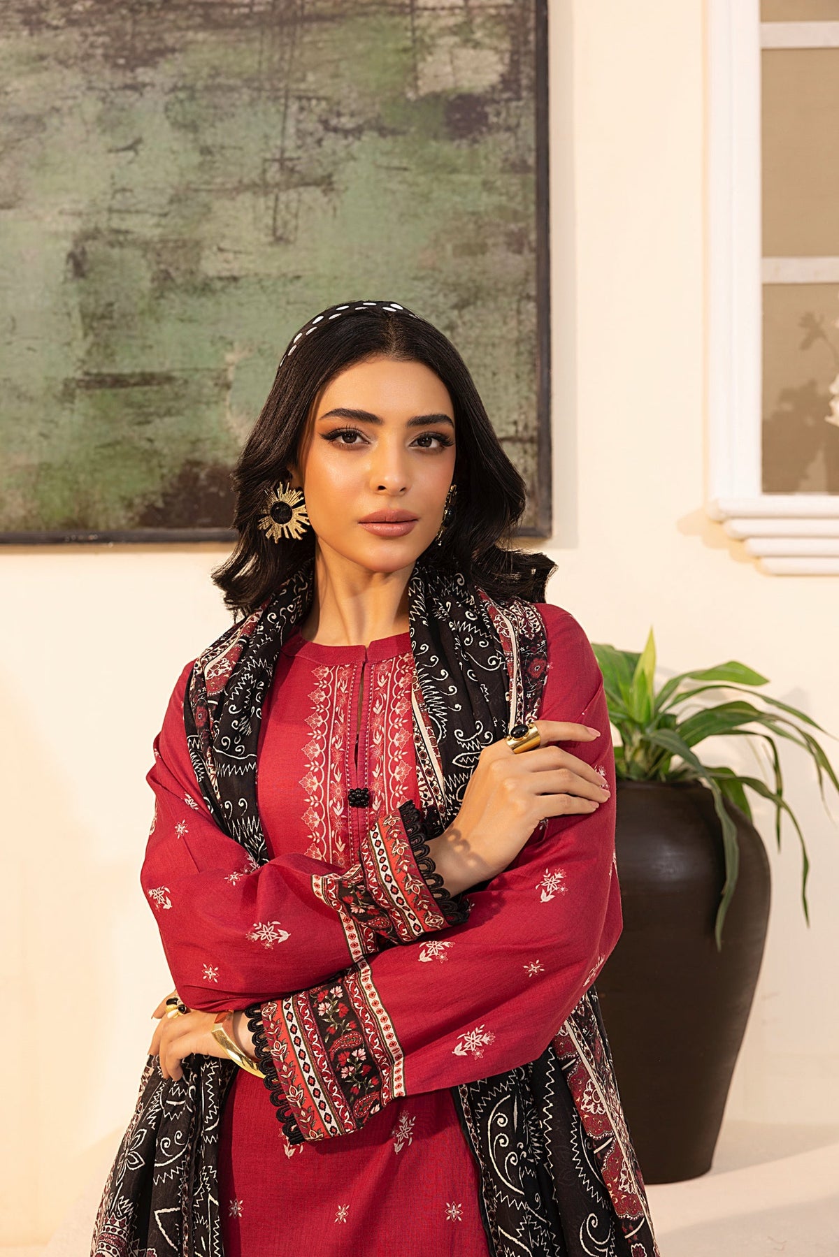 LSM | Embroidered and Printed Lawn | LG-MM-0242 by LSM - Designer Dress - Type: Ladies Clothes - Available at Libayah - 100% Original