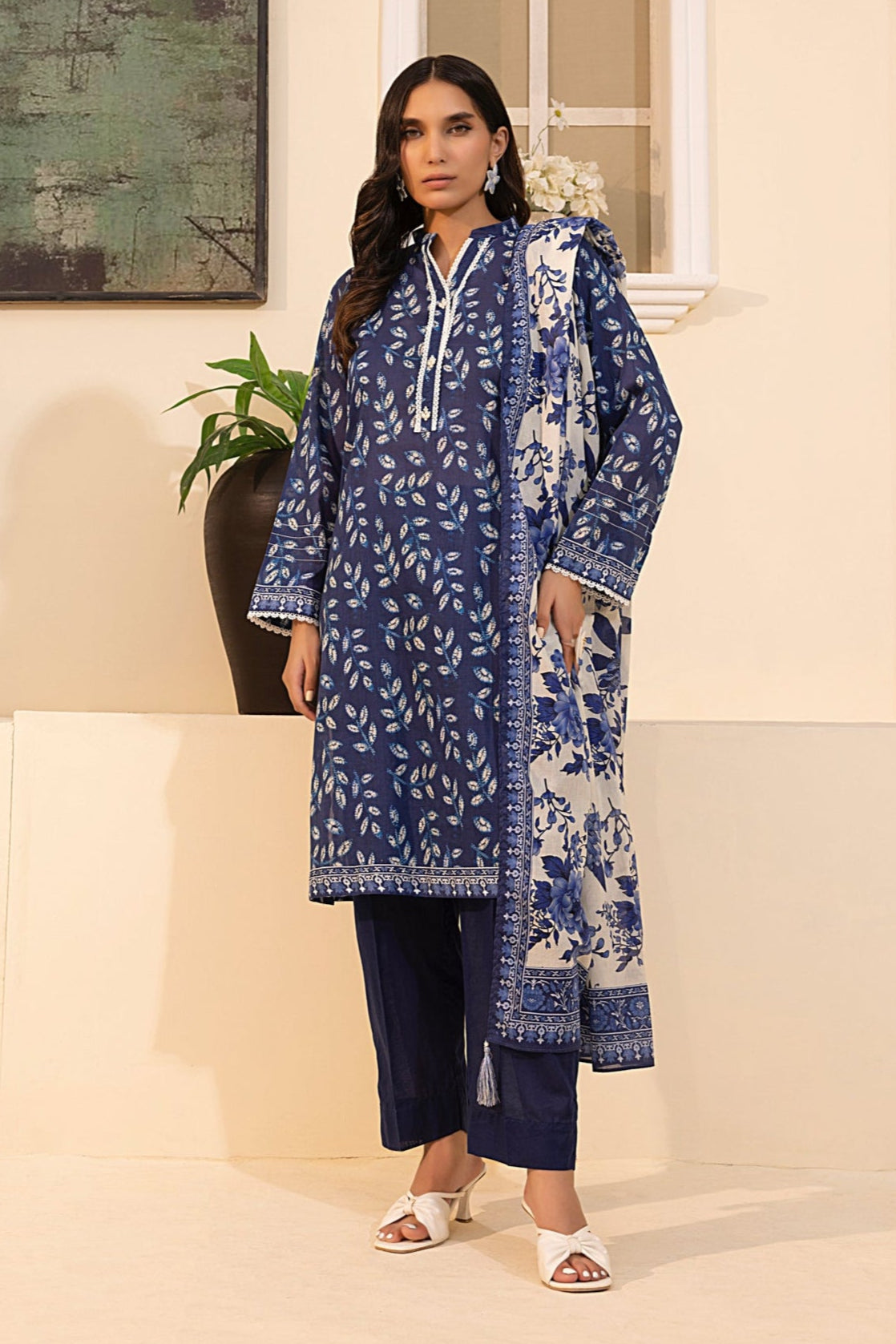 LSM | Embroidered and Printed Lawn | LG-MM-0243 by LSM - Designer Dress - Type: Ladies Clothes - Available at Libayah - 100% Original