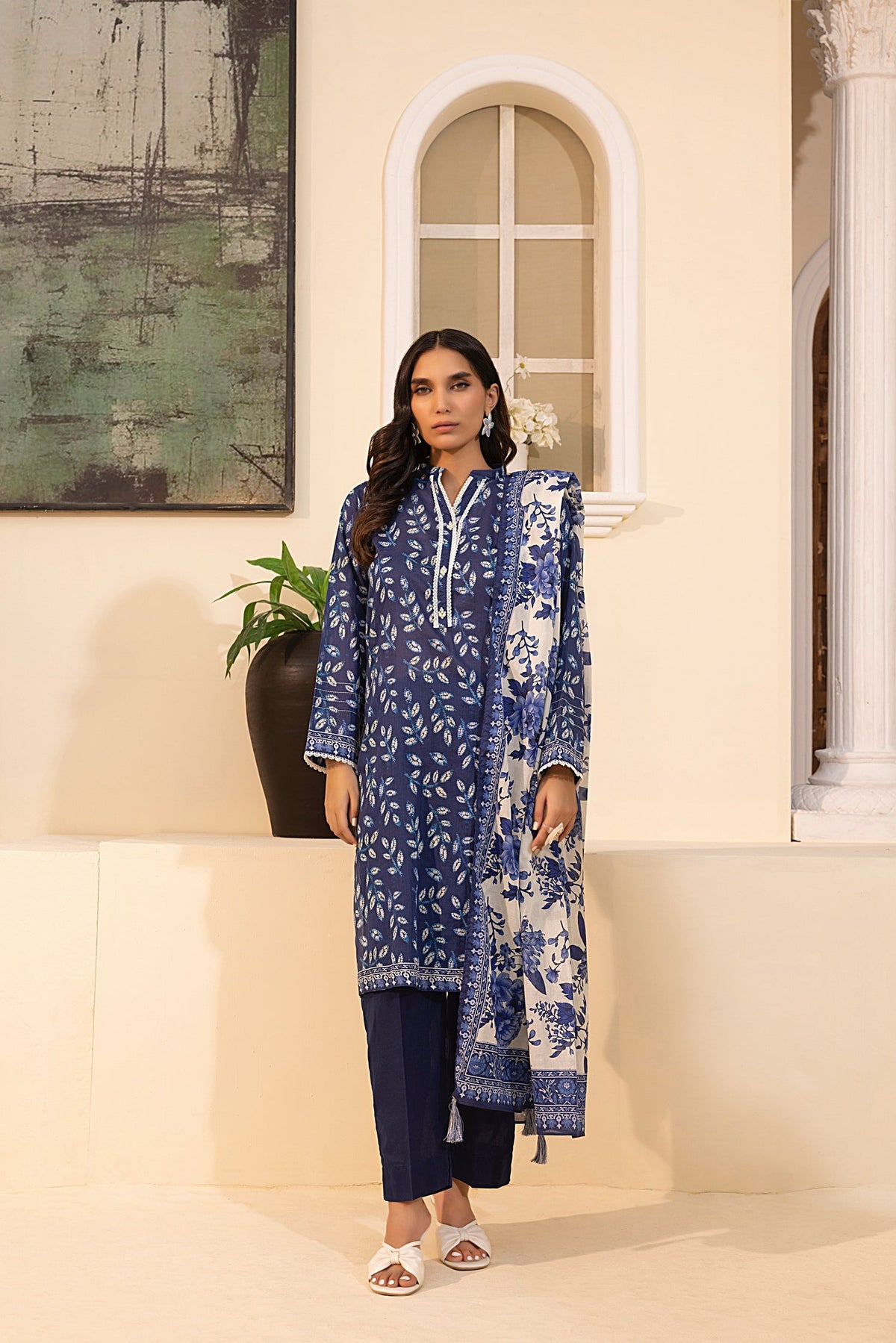 LSM | Embroidered and Printed Lawn | LG-MM-0243 by LSM - Designer Dress - Type: Ladies Clothes - Available at Libayah - 100% Original