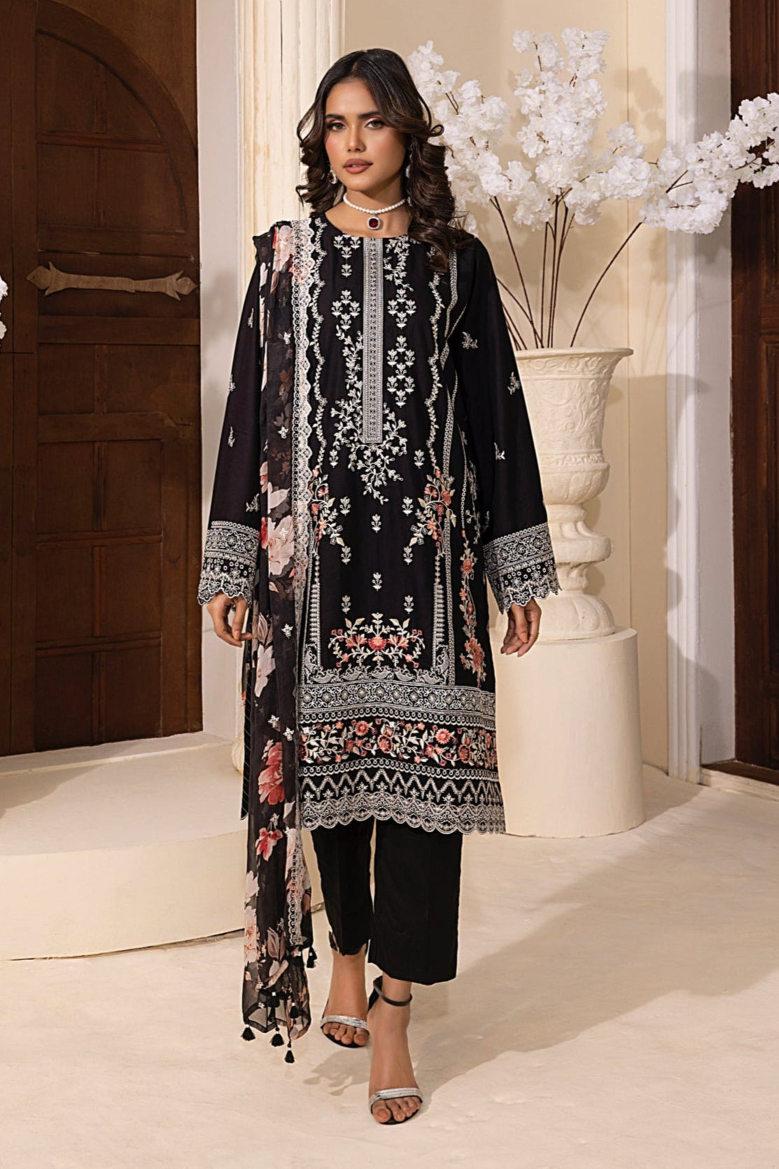LSM | Embroidered and Printed Lawn | LG-RL-0059 by LSM - Designer Dress - Type: Ladies Clothes - Available at Libayah - 100% Original