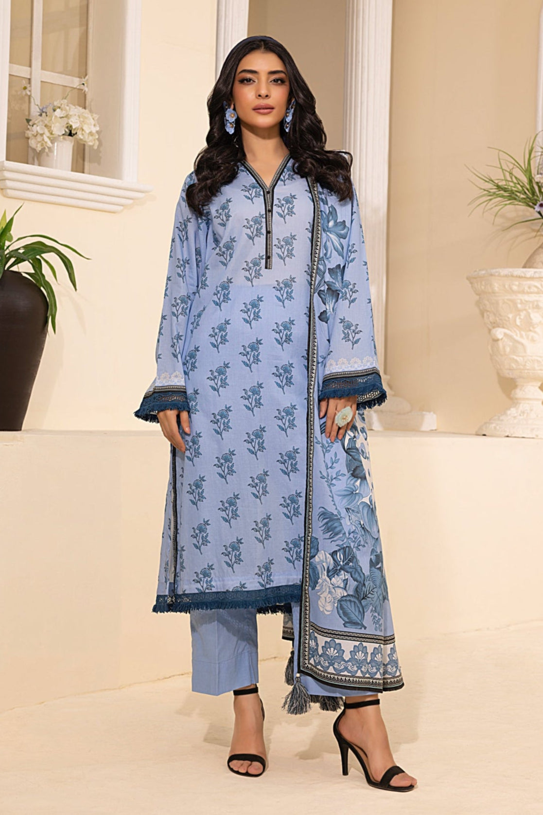 LSM | Embroidered and Printed Lawn | LG-MM-0244 by LSM - Designer Dress - Type: Ladies Clothes - Available at Libayah - 100% Original