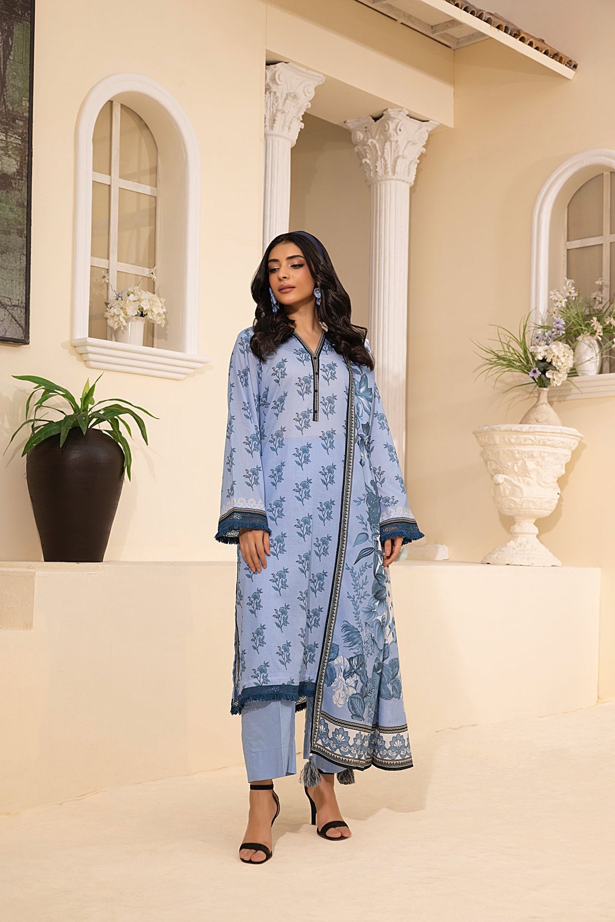 LSM | Embroidered and Printed Lawn | LG-MM-0244 by LSM - Designer Dress - Type: Ladies Clothes - Available at Libayah - 100% Original