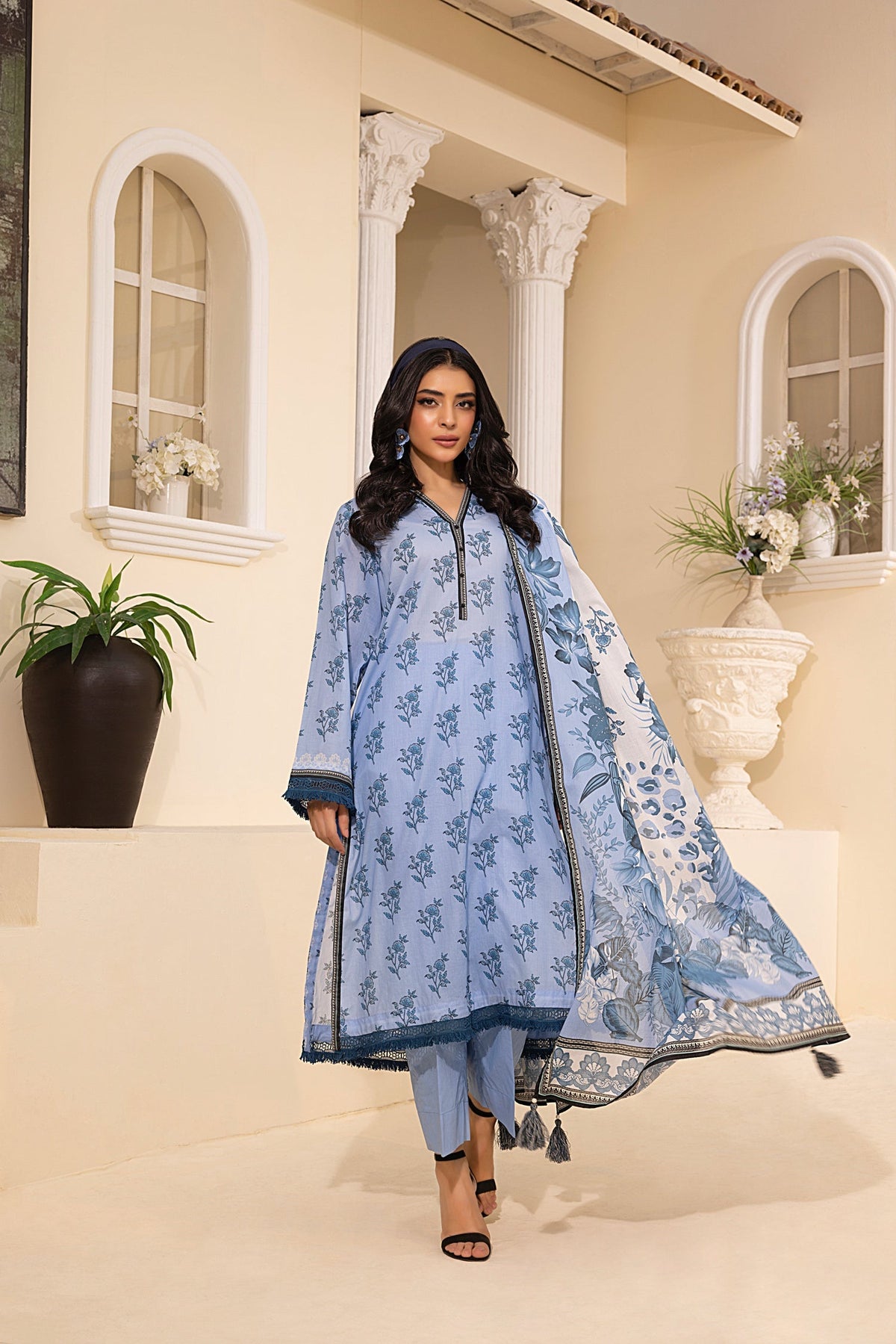 LSM | Embroidered and Printed Lawn | LG-MM-0244 by LSM - Designer Dress - Type: Ladies Clothes - Available at Libayah - 100% Original