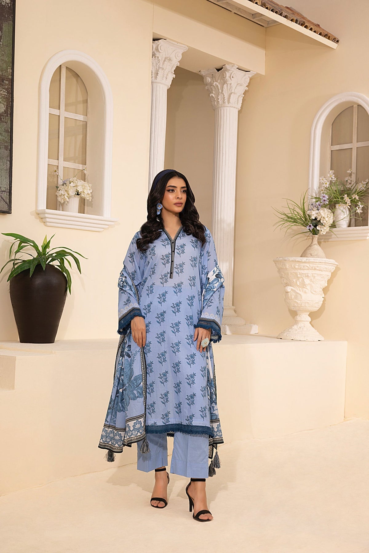 LSM | Embroidered and Printed Lawn | LG-MM-0244 by LSM - Designer Dress - Type: Ladies Clothes - Available at Libayah - 100% Original