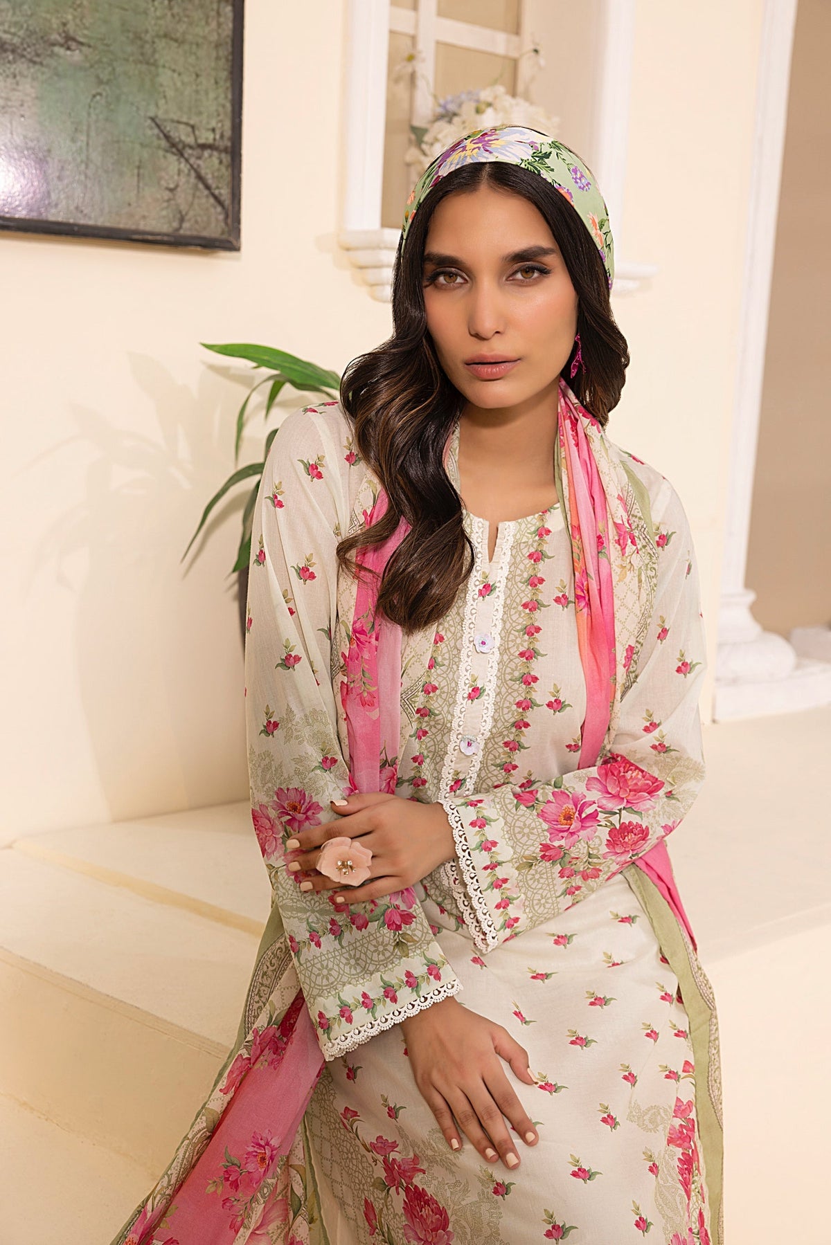 LSM | Embroidered and Printed Lawn | LG-MM-0245 by LSM - Designer Dress - Type: Ladies Clothes - Available at Libayah - 100% Original