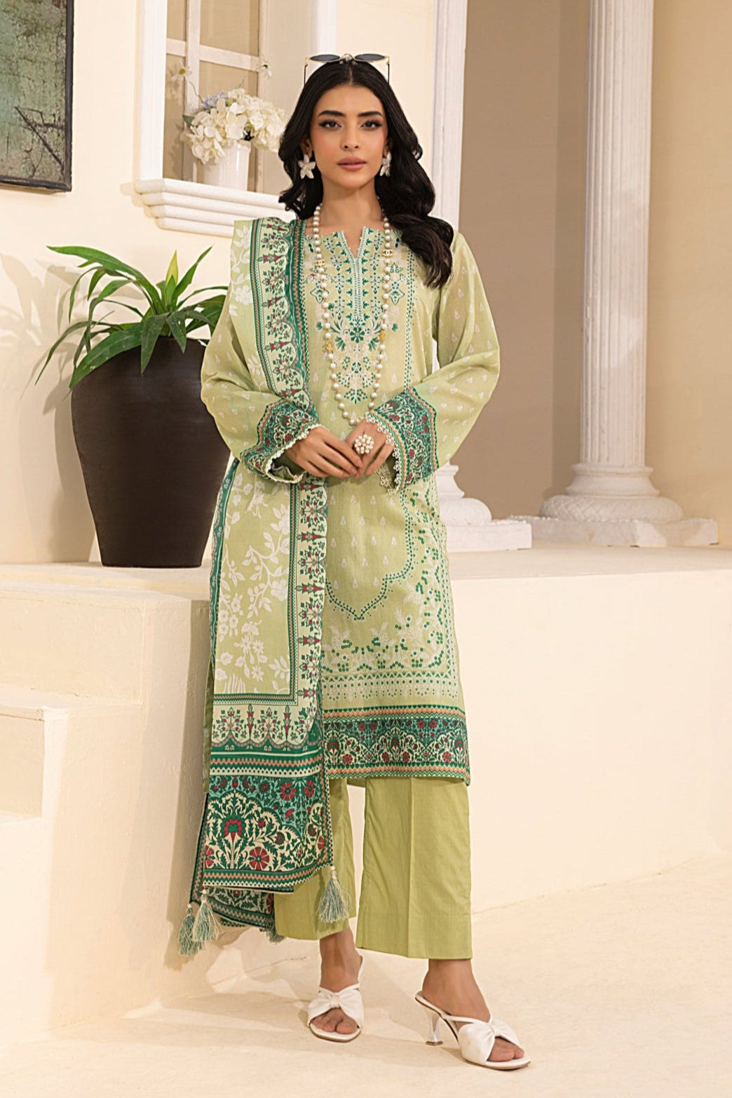 LSM | Embroidered and Printed Lawn | LG-MM-0246 by LSM - Designer Dress - Type: Ladies Clothes - Available at Libayah - 100% Original