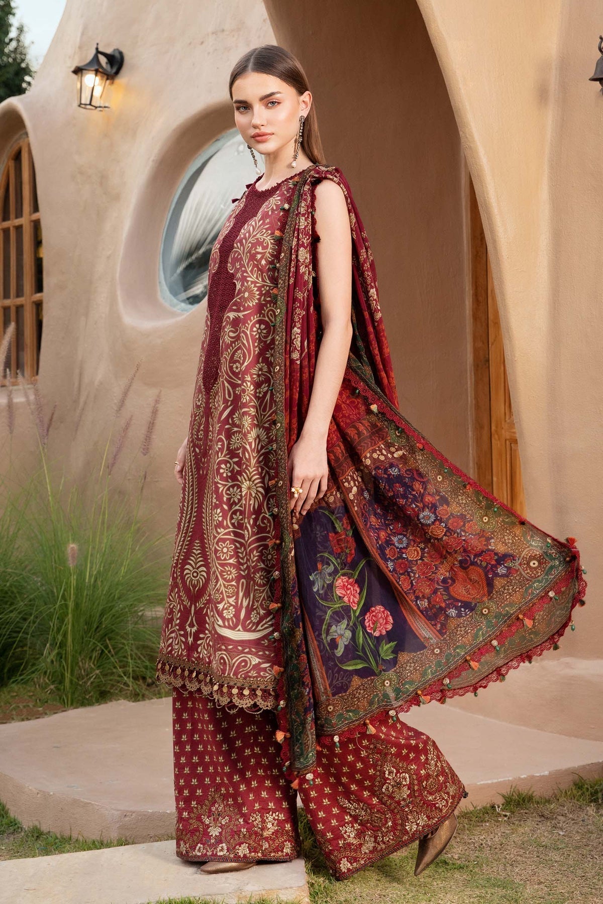 Maria B | M Prints 25 | MPT-2512-A by Maria B - Designer Dress - Type: Ladies Clothes - Available at Libayah - 100% Original