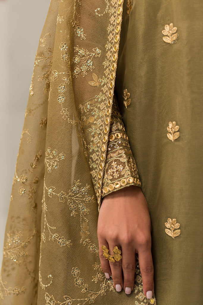 Cross Stitch | Luxe Atelier 24 | OLIVE GLEAM by Cross Stitch - Designer Dress - Type: Ladies Clothes - Available at Libayah - 100% Original
