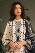 Cross Stitch | Mahiri Embroidered Lawn 24 | IVORY NOIR by Cross Stitch - Designer Dress - Type: Ladies Clothes - Available at Libayah - 100% Original