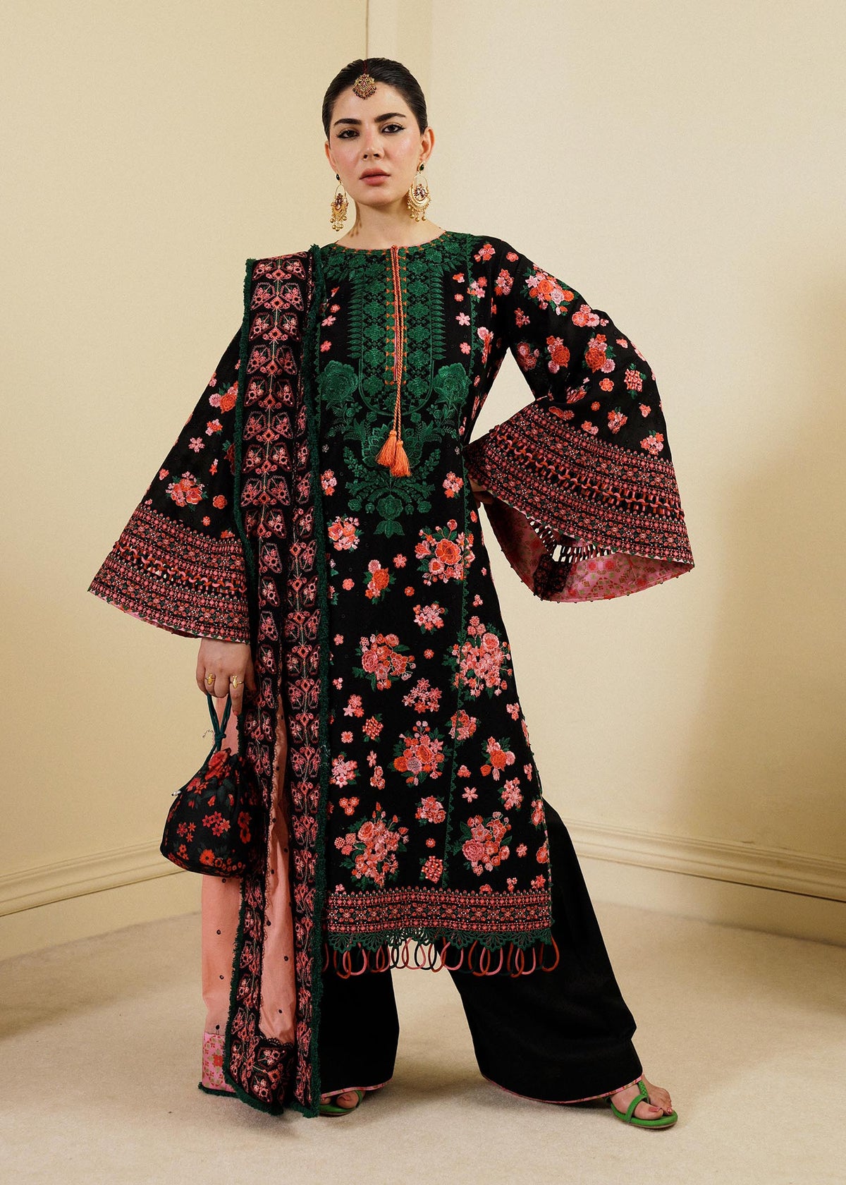 Hussain Rehar | Lawn SS 2023 | Noir by Hussain Rehar - Designer Dress - Type: Ladies Clothes - Available at Libayah - 100% Original